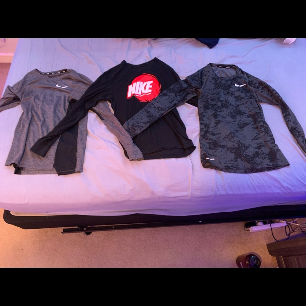 Mens S Nike Long Sleeve Shirts (Dri-fit)